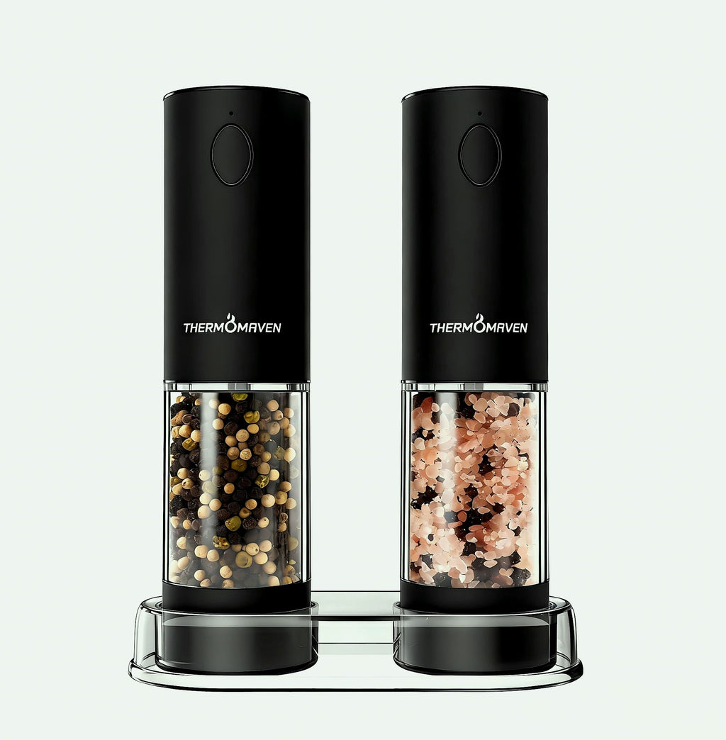 ThermoMaven 110ml Rechargeable Electric Salt Pepper Grinder Set