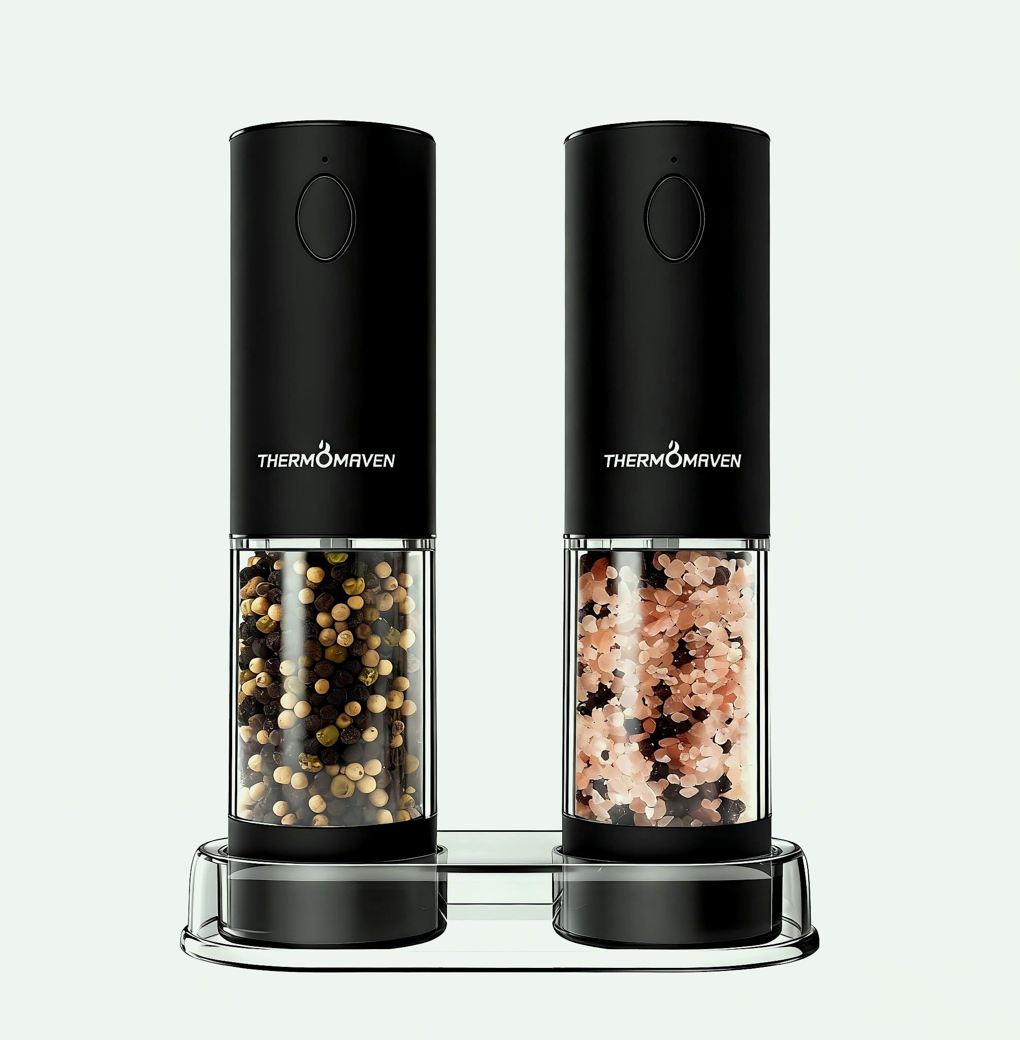 ThermoMaven 110ml Rechargeable Electric Salt Pepper Grinder Set