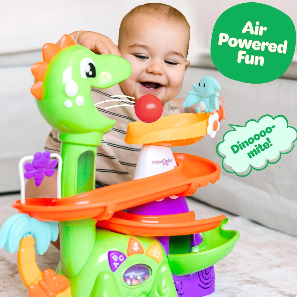 Move2Play Air-Powered Dinosaur Ball Popper | 30+ Songs, Sayings & Lights