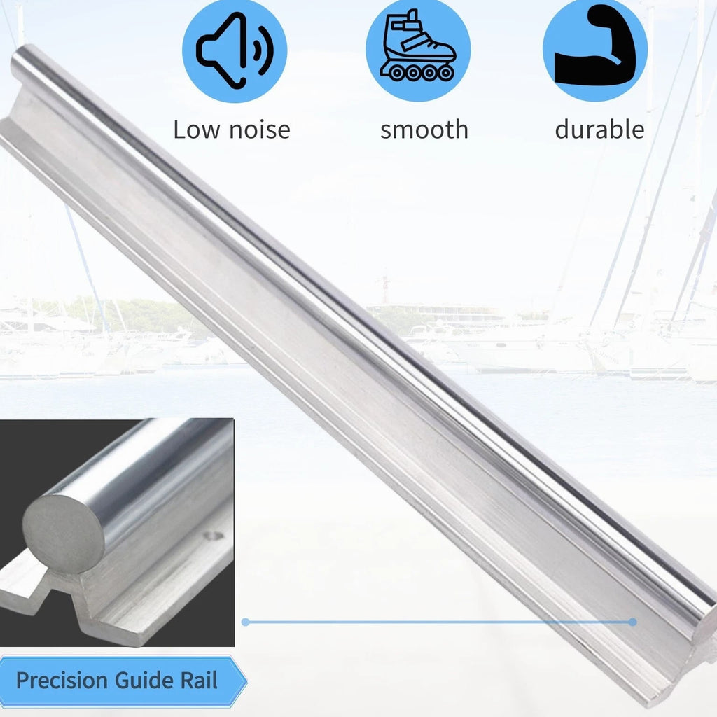2Pcs SBR12/16/20 Linear Rail Shaft 300mm~1500mm+4 Pcs SBR12/16/20 Bearing Block