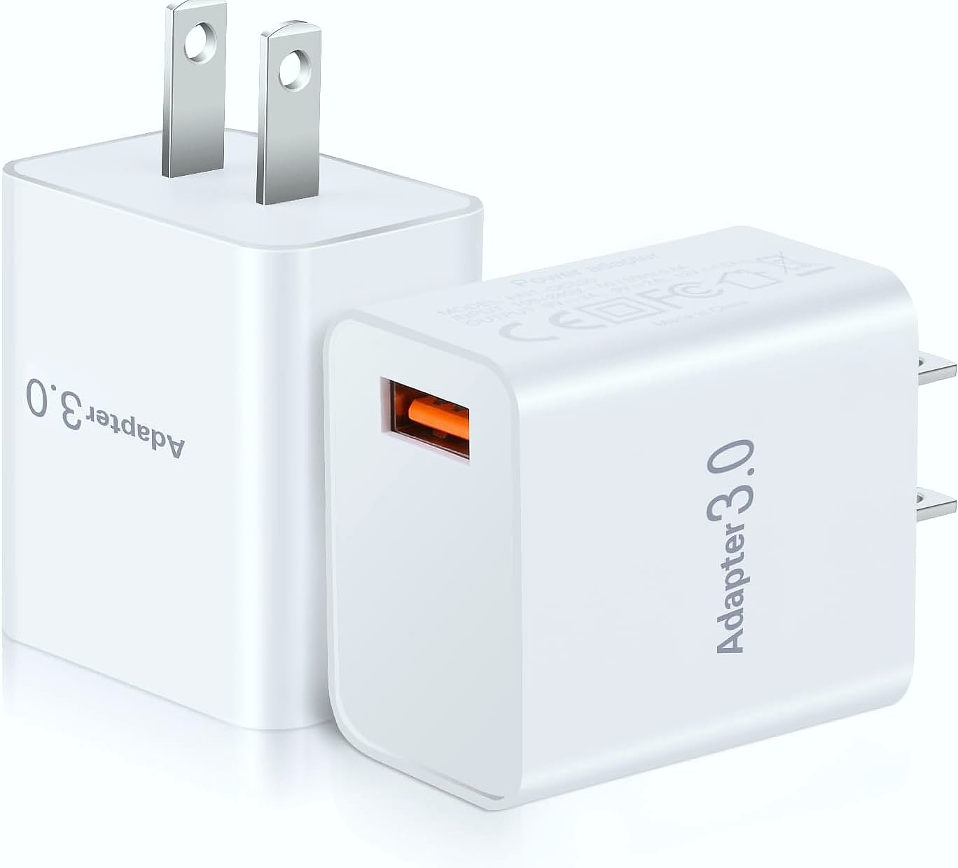 OKRAY 2-Pack 18W USB-A Fast Charging Block Quick Charge 3.0
