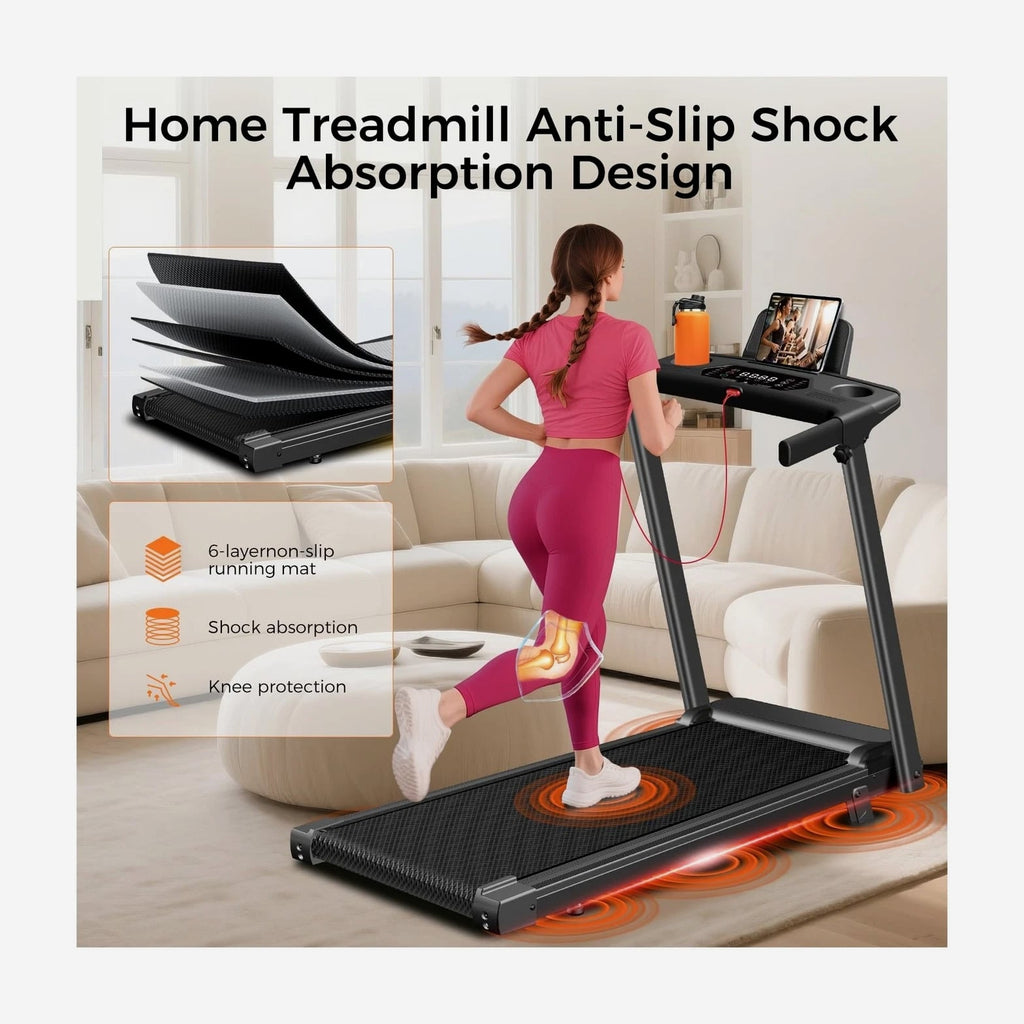 Aiteid Treadmill with Incline, 3.0HP Small Treadmills for Home, Portable Electric