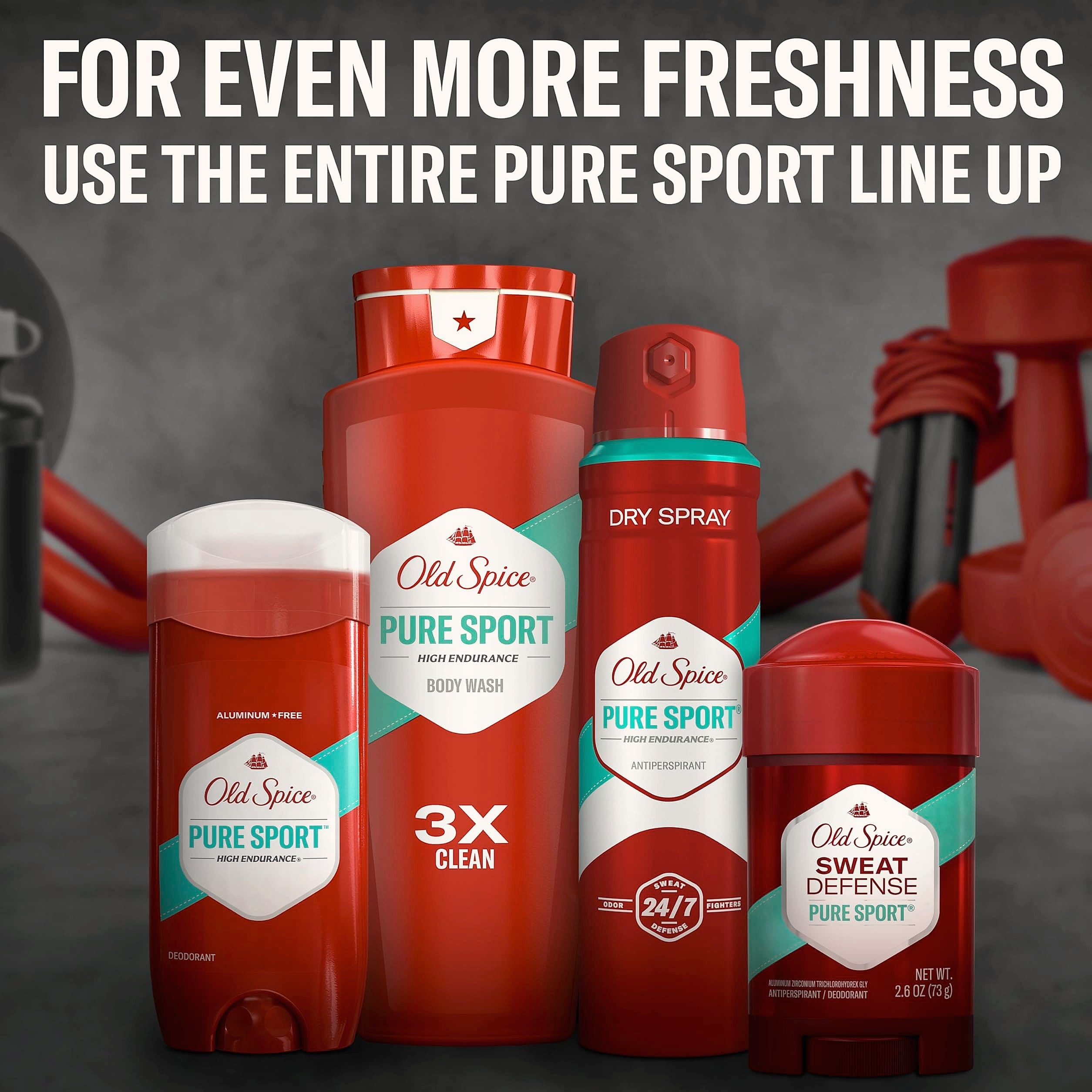 Old Spice High Endurance Pure Sport Anti-Perspirant, 3 oz Twin Pack