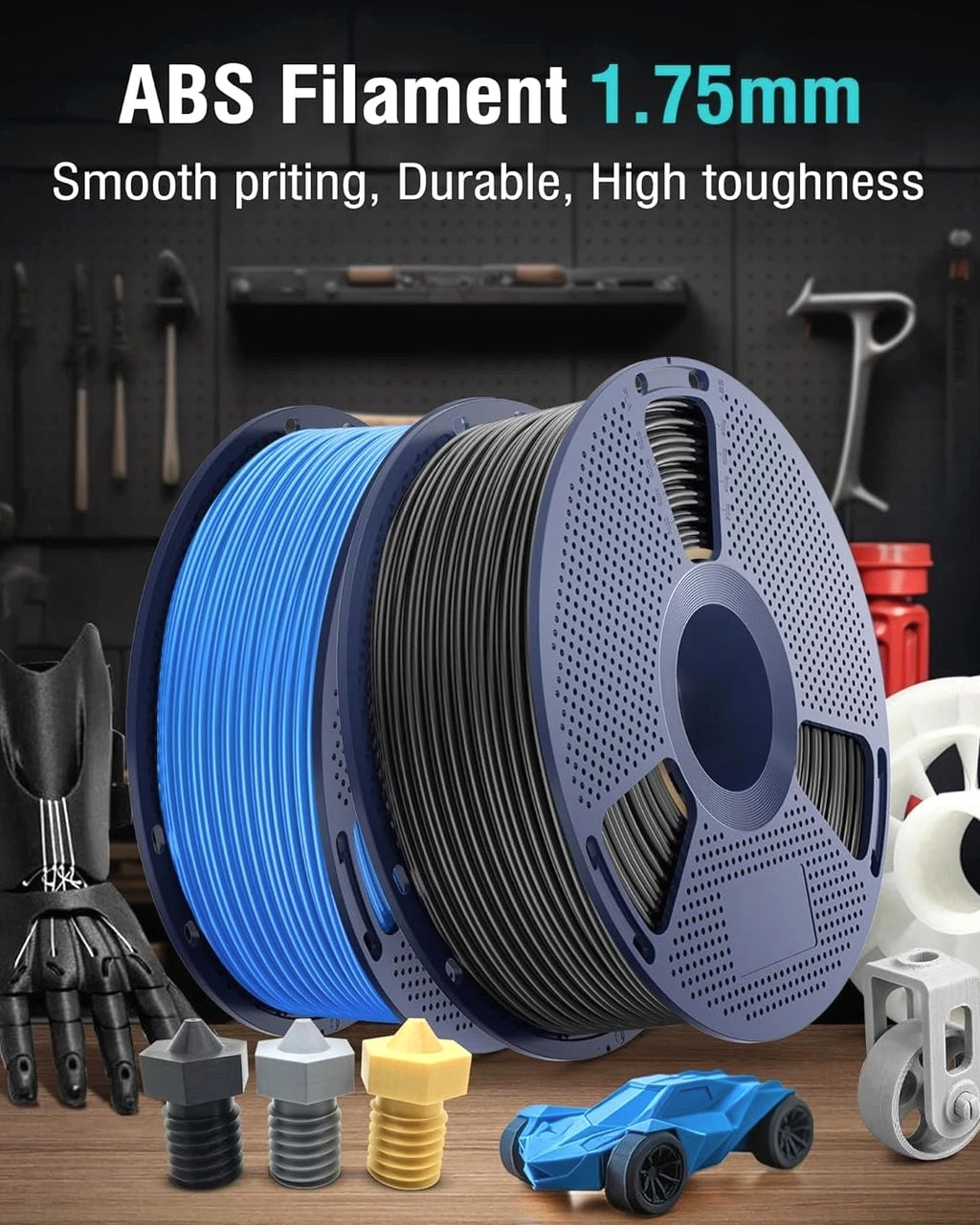 1kg Spool ABS 3D Filament - Tough, Compatible & Economical Solution