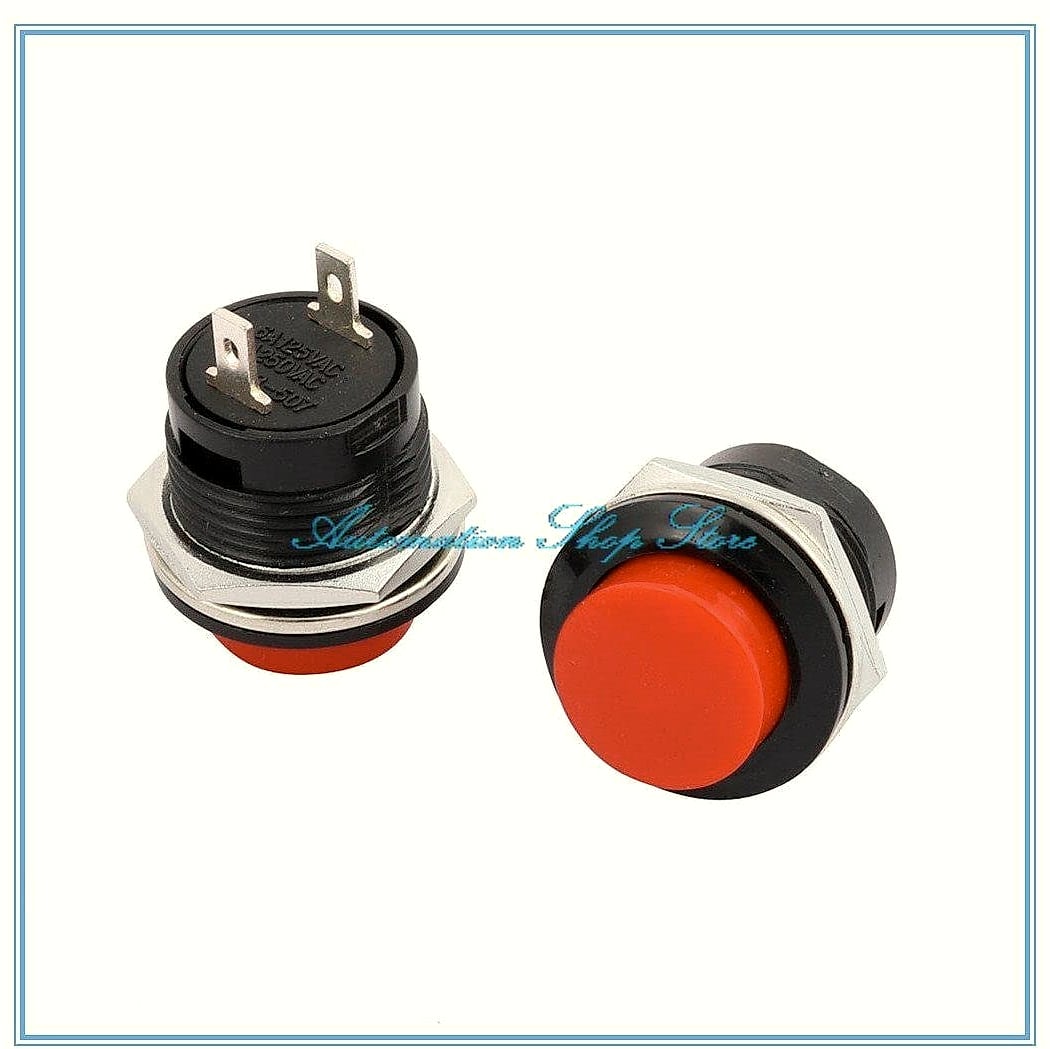 GalaxyElec 15-Pack Red Momentary Push Button Switch 125V