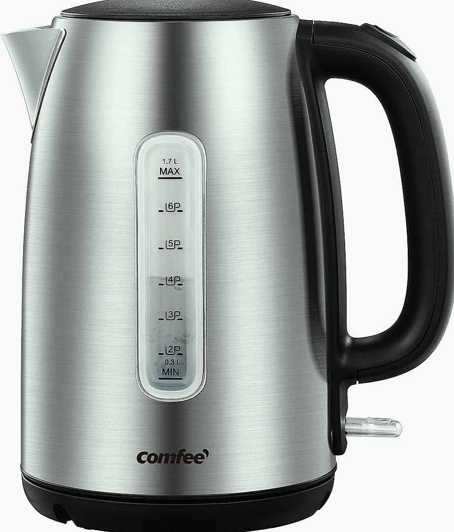 COMFEE' 1.7L Stainless Steel Electric Kettle, 1500W Fast Boil
