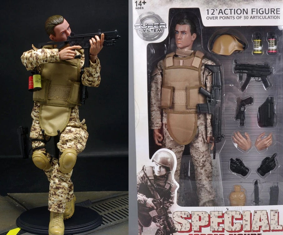 12'' American Military Soldiers Special Forces Army Man Action Figures Play Set