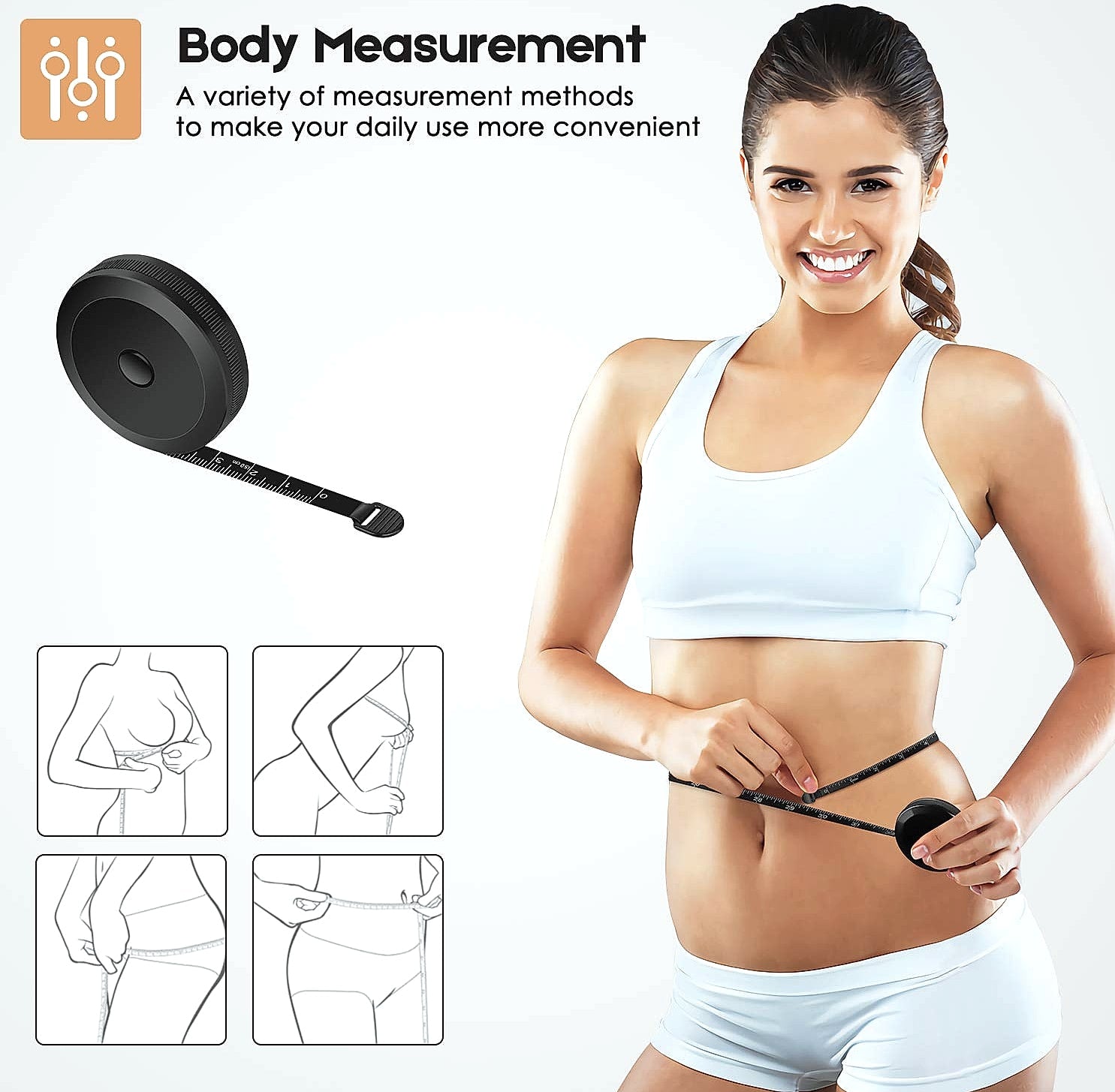 iBayam 2 Pack Tape Measure for Sewing and Body Measurements