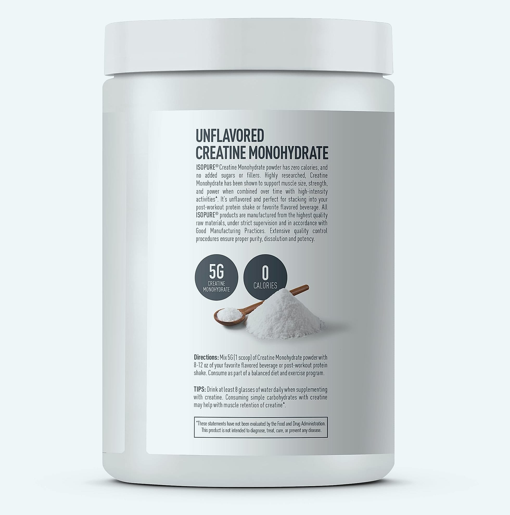 Isopure 100% Pure Creatine Monohydrate Powder, 5g Per Serving