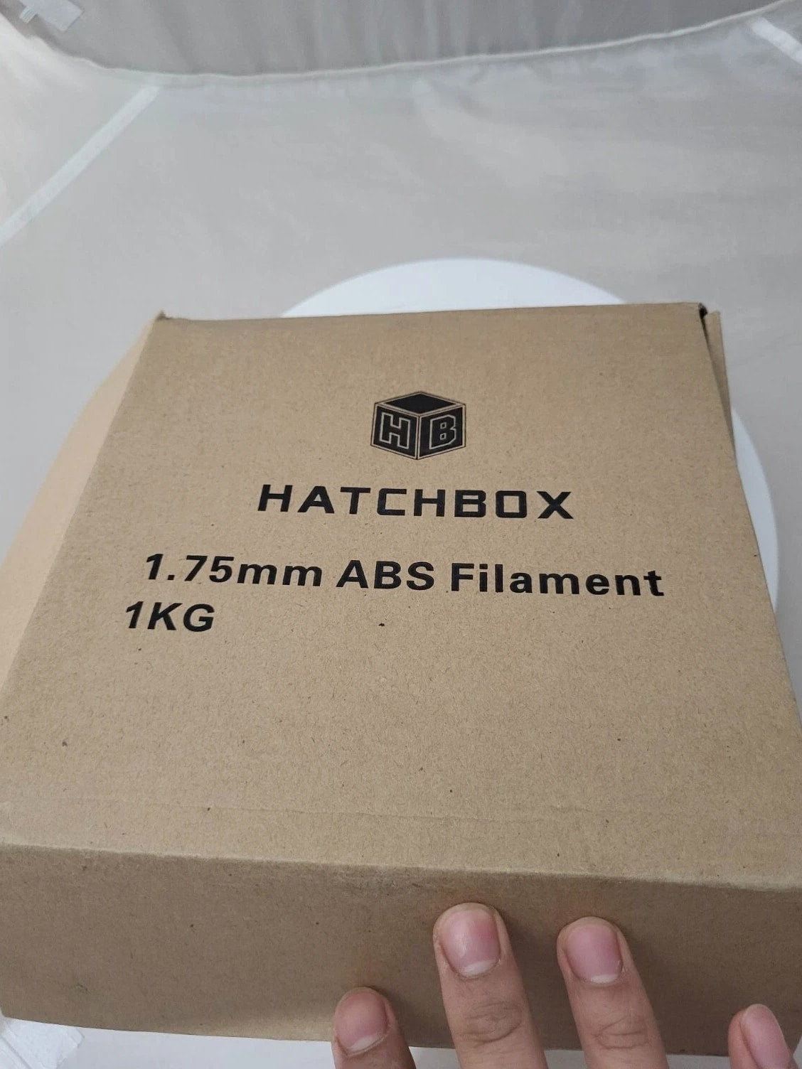 Hatchbox ABS 1.75mm 3D Printer Filament in White 1kg Spool- NIB Sealed