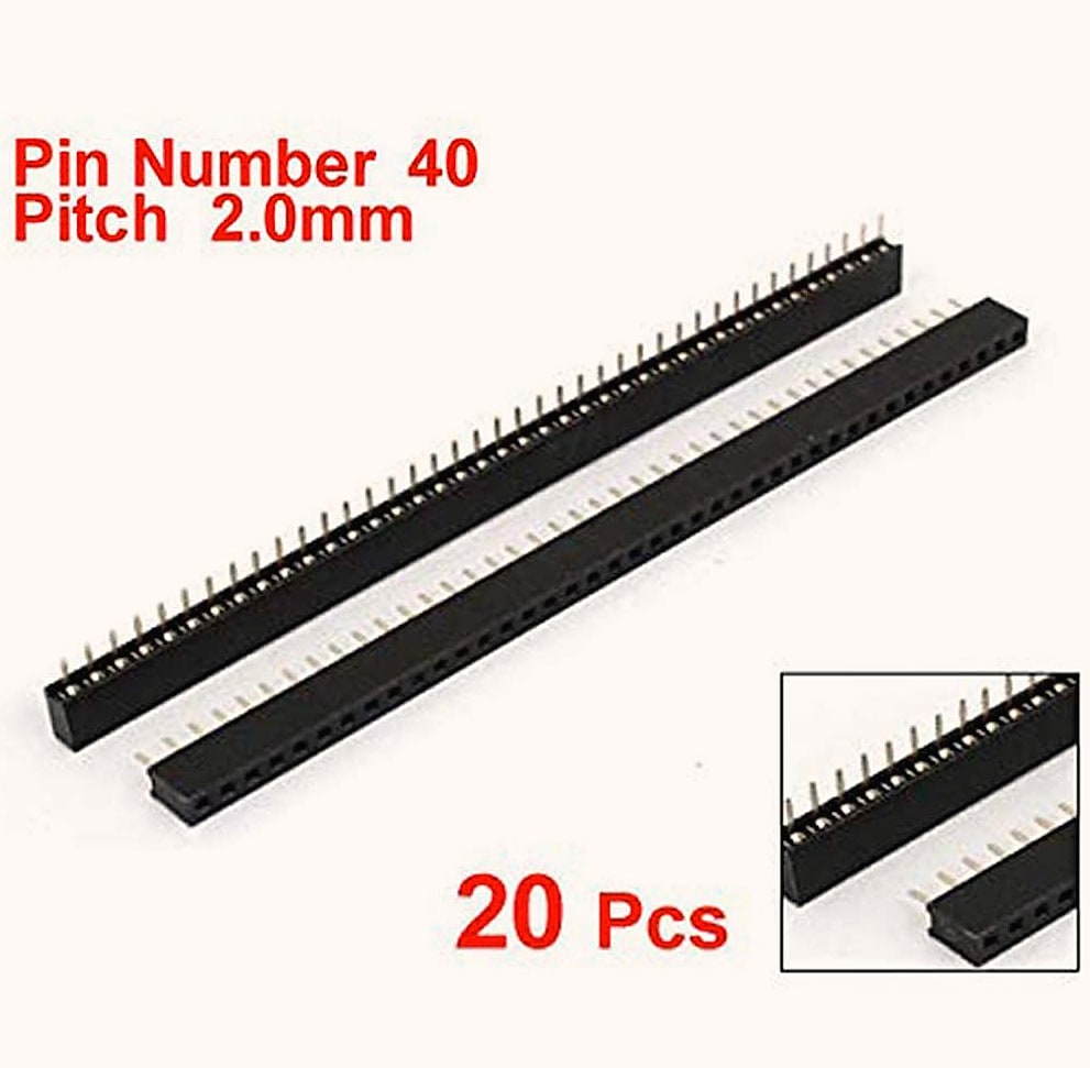 Dahszhi 40-Pin 2mm PCB Header Connector 20-Pack