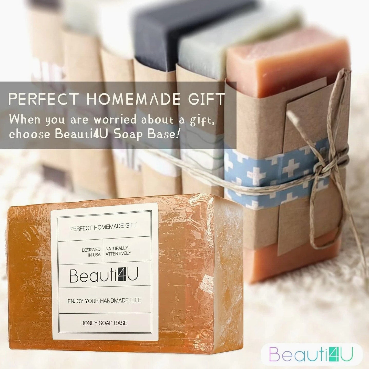 2LB Honey Soap Base - Soap Making Supplies - Melt and Pour Soap Base