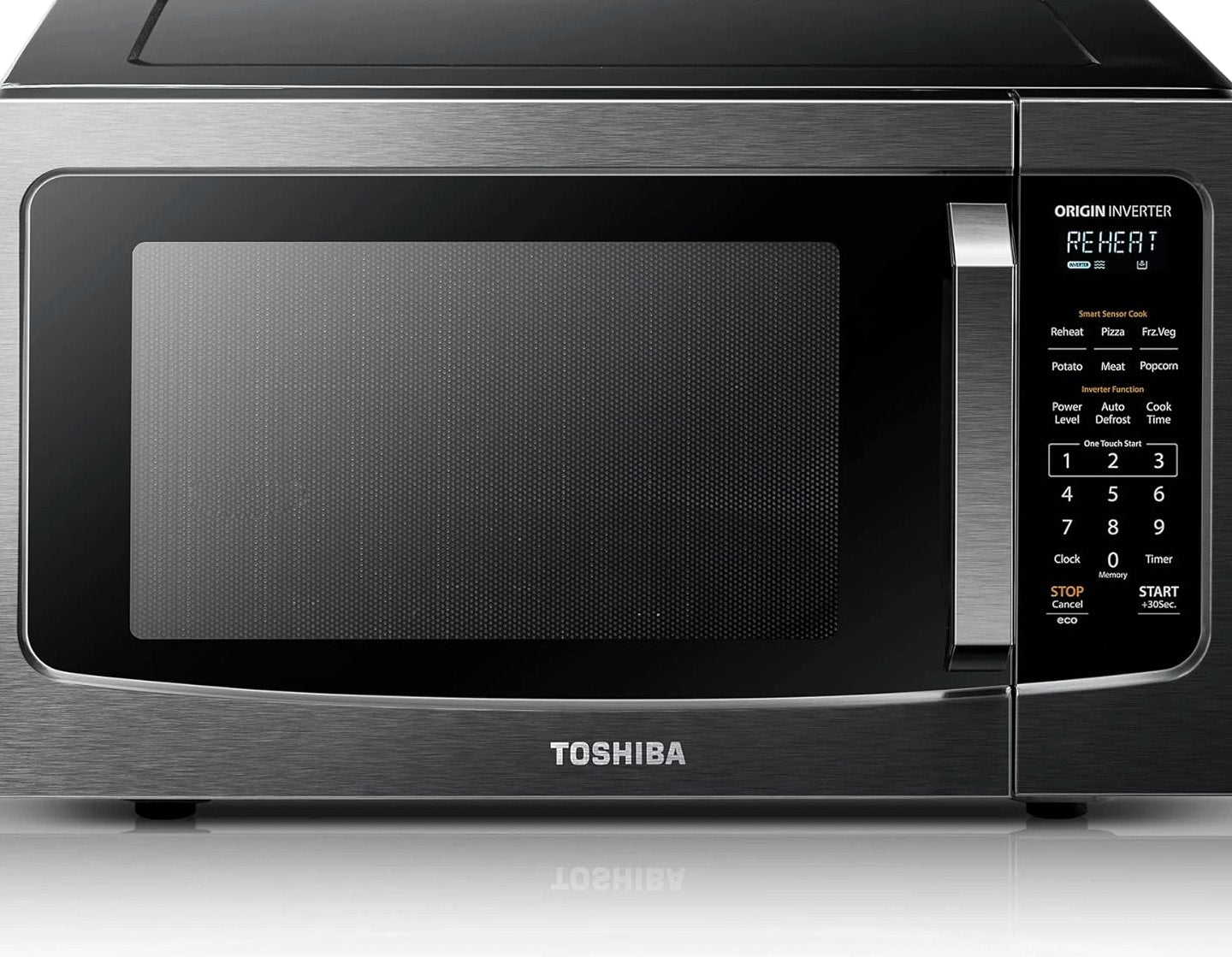 1.2 Cu Ft 1000 Watt Countertop Microwaves Ovens Smart Humidity Sensor 10 Levels