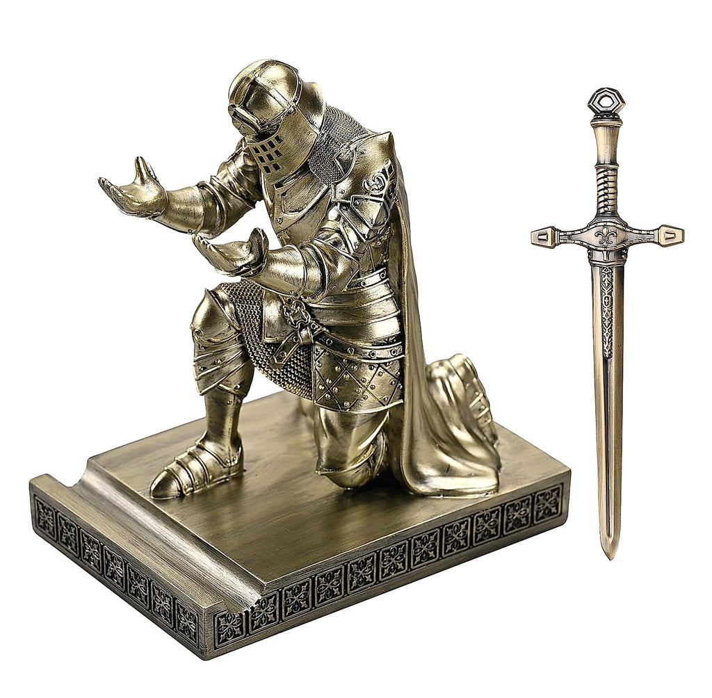 HDMbigmi King's Guard Knight Pen Holder Phone Stand Statue