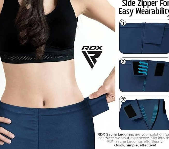 Sauna Leggings for Women by RDX, Gym Yoga Workout Compression Sweat Pants