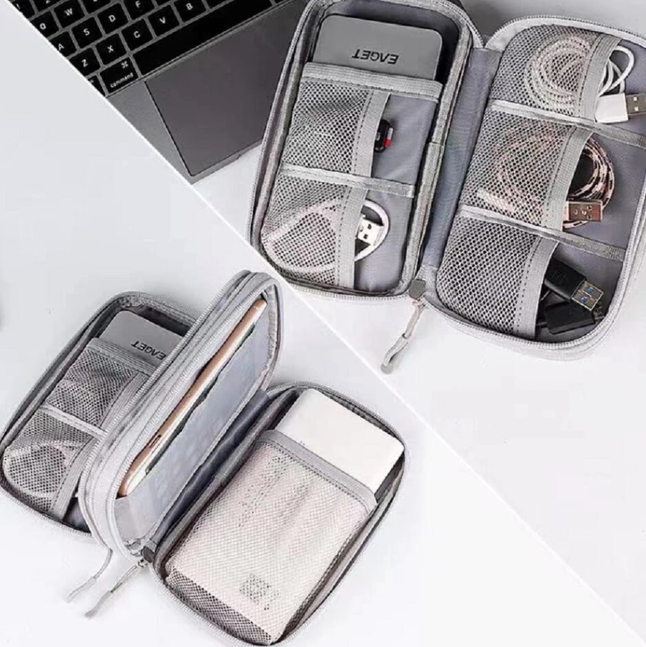 Electronics Organizer Travel Bag Waterproof Cable Gadget Storage Case for Charge