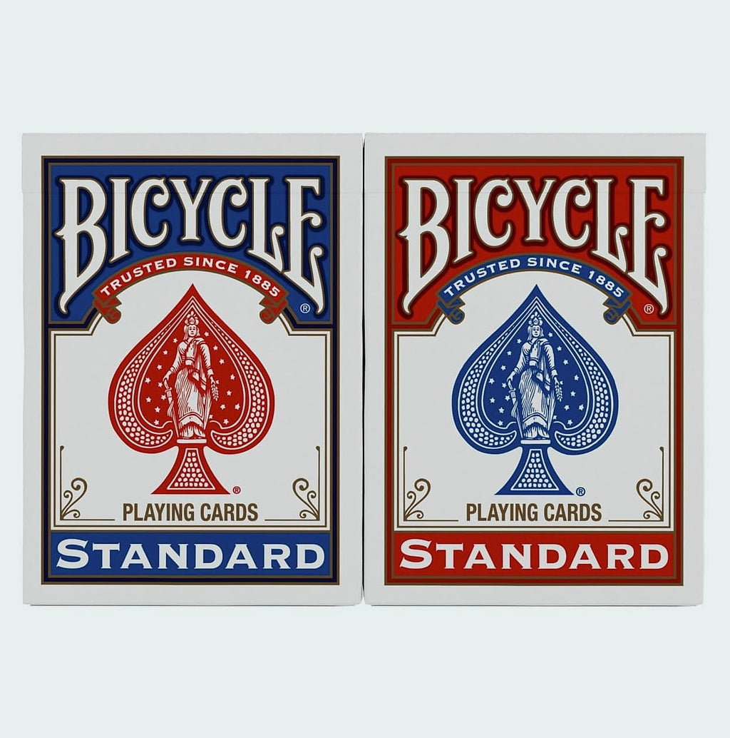 Bicycle Standard Playing Cards, Poker Size, Red & Blue 2-Deck Pack