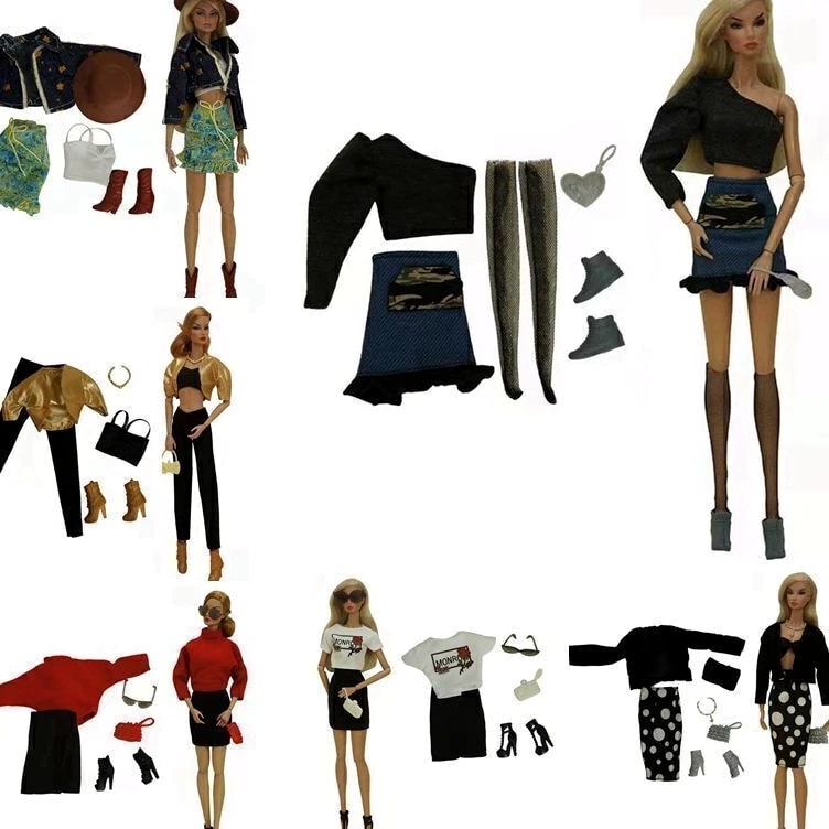 Doll Clothes Outfits Set Shirt Coat Jacket Skirt Dress Pant Accessory 11.5" Doll