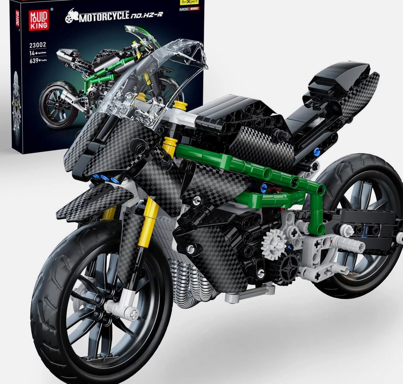 Motorcycle Building Kit 23002 - DIY Model Bike Toys for Kids & Adults 14+, 639 pcs