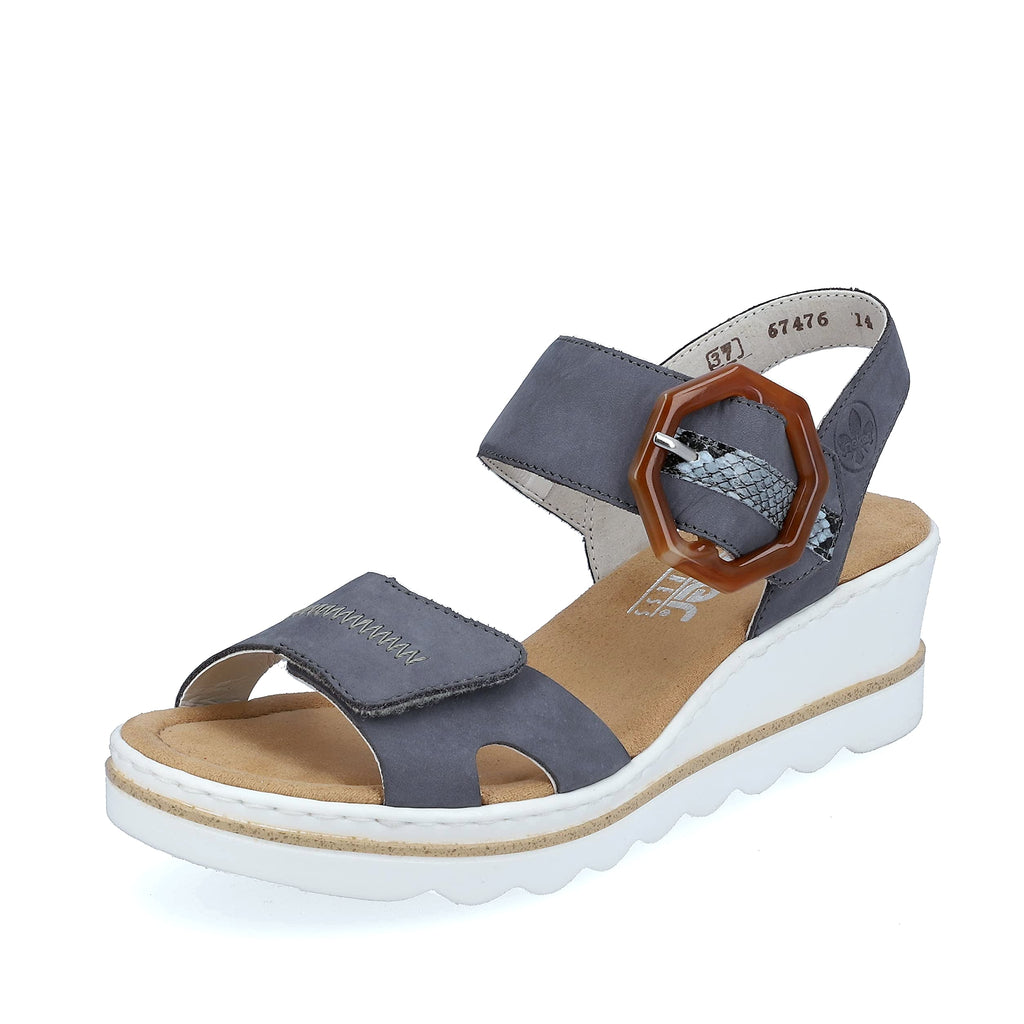Rieker 67476 Rose Women's Wedge Sandals with Anti-Stress Design