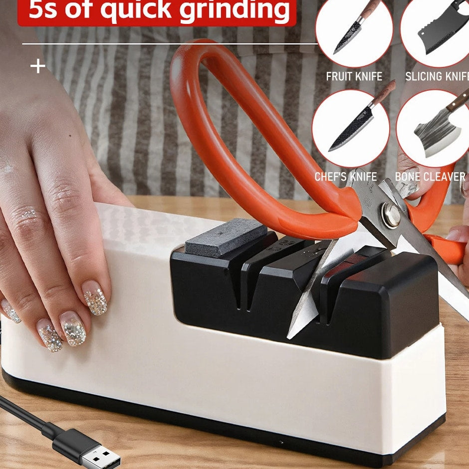 Professional Electric Knife Sharpener Kitchen Sharpening Stone Grinder knives US