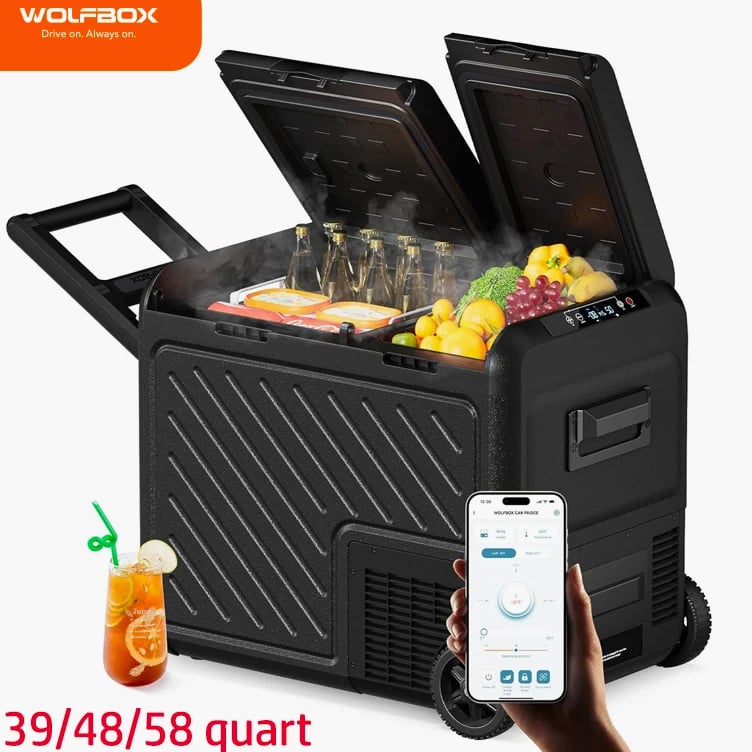 WOLFBOX 39/48/58qt Portable Freezer Fridge Cooler Car Camping Truck Refrigerator