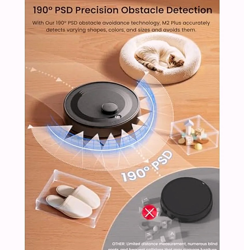 SHXI M2 Plus Robot Vacuum with 75-Day Self-Emptying Station