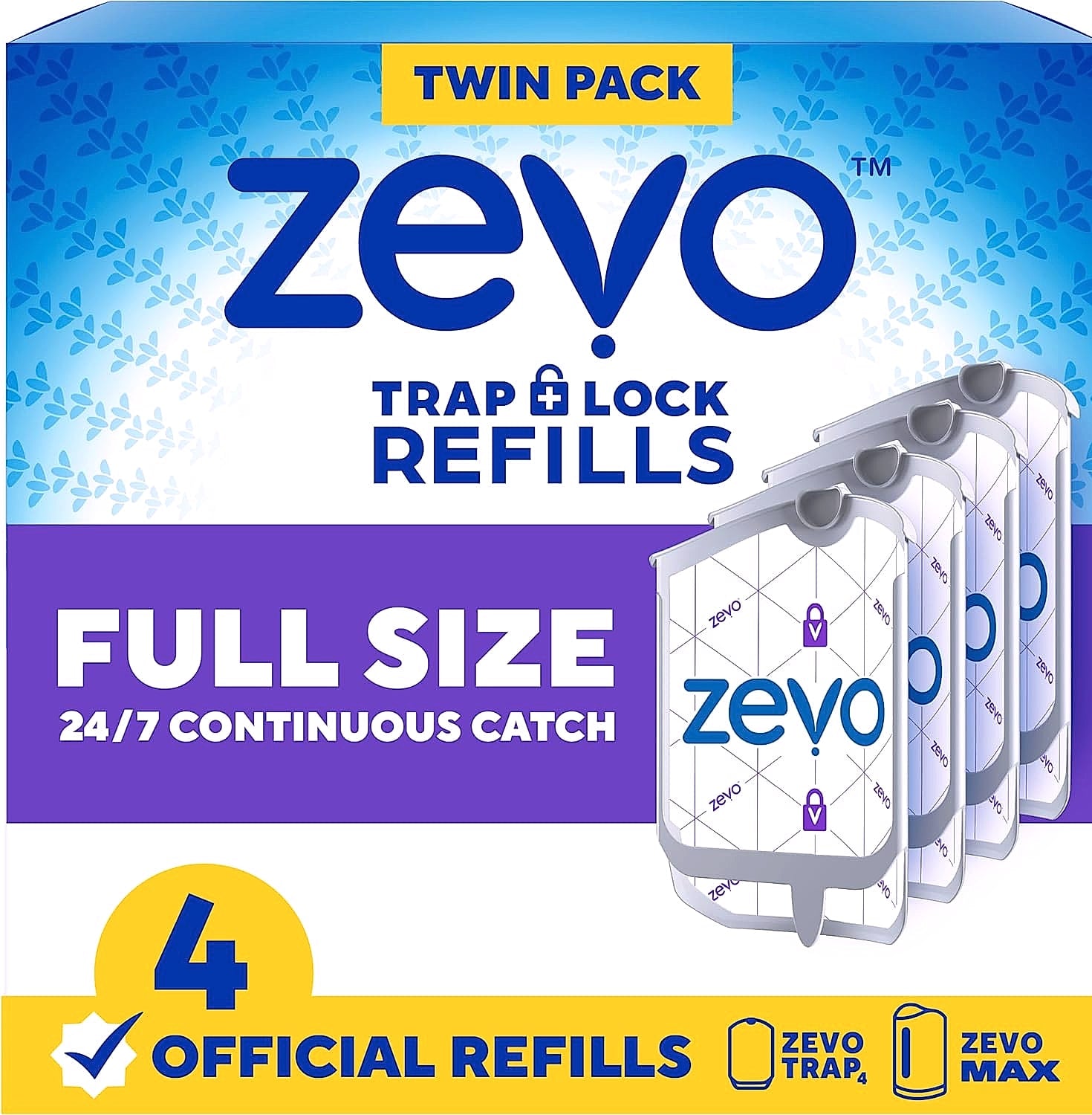 Zevo Flying Insect Trap Refill Cartridges for Indoor Fly Control