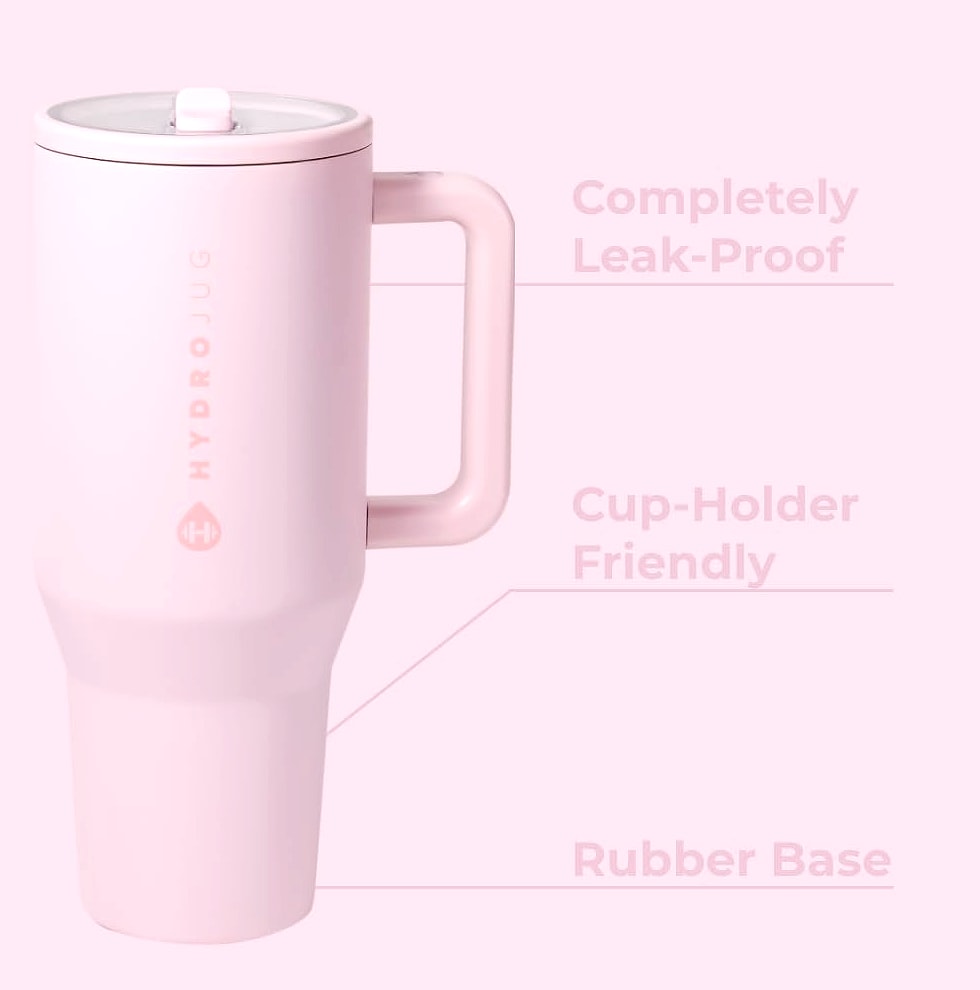 HydroJug Traveler 32 oz Water Bottle with Flip Straw