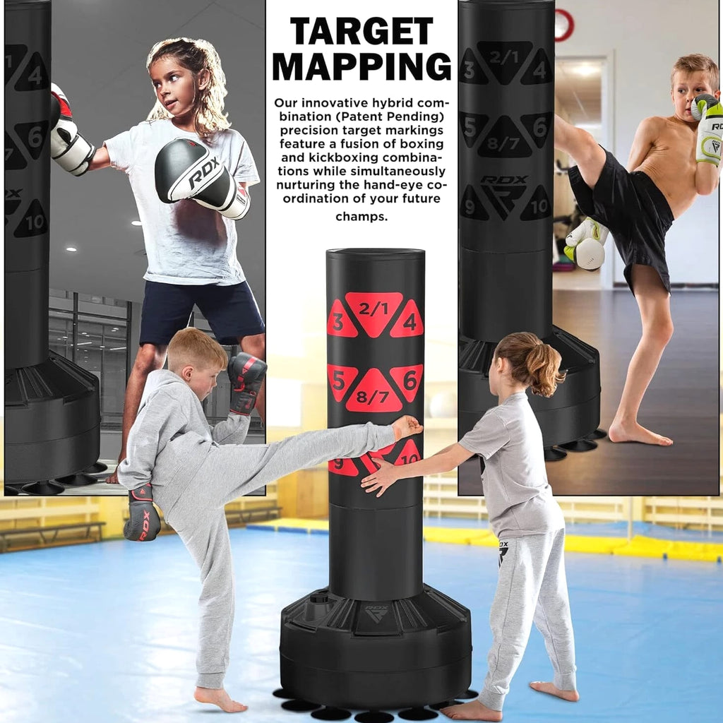 RDX Kids Punching Bag with Gloves, 4FT Heavy Free Standing Junior Punch Bag