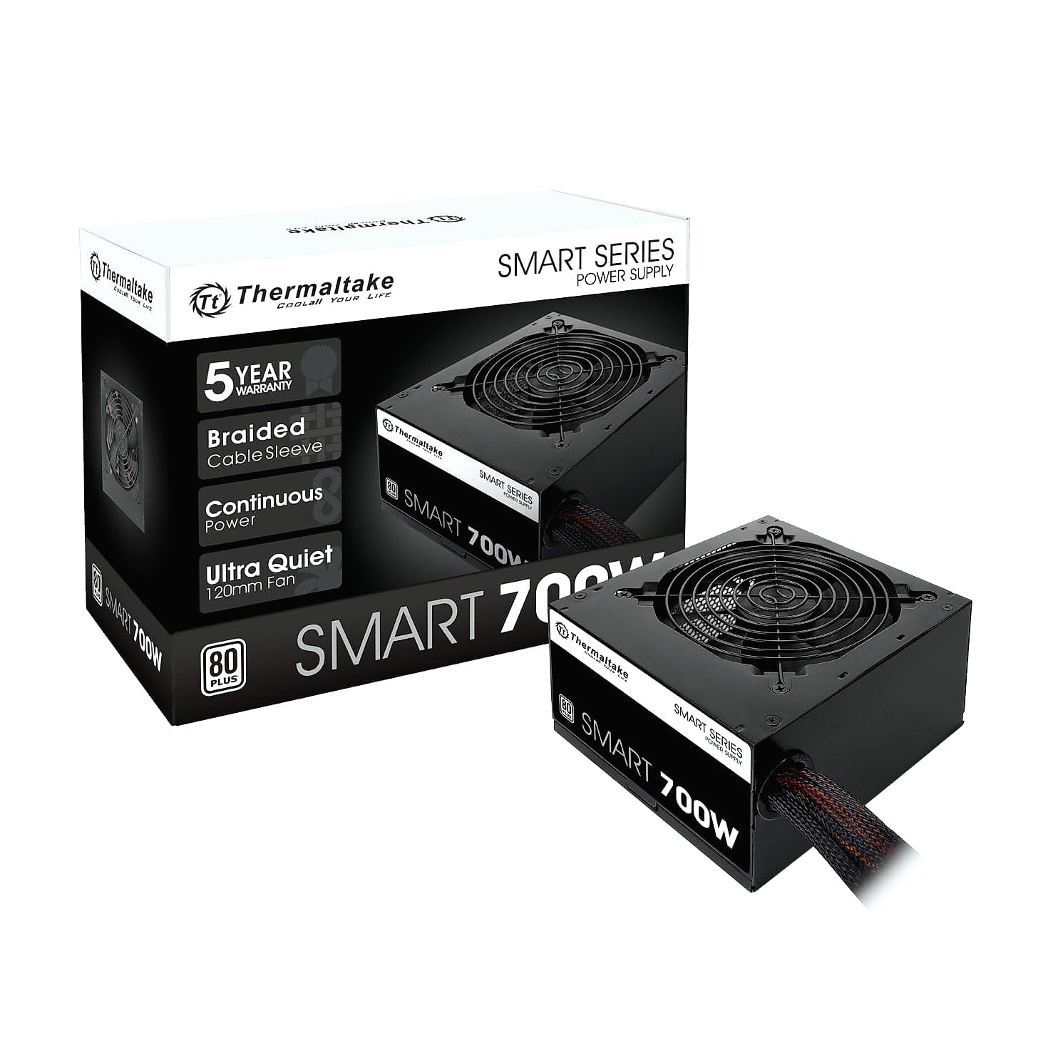 Thermaltake Smart 500W 80+ White PSU with 120mm Fan