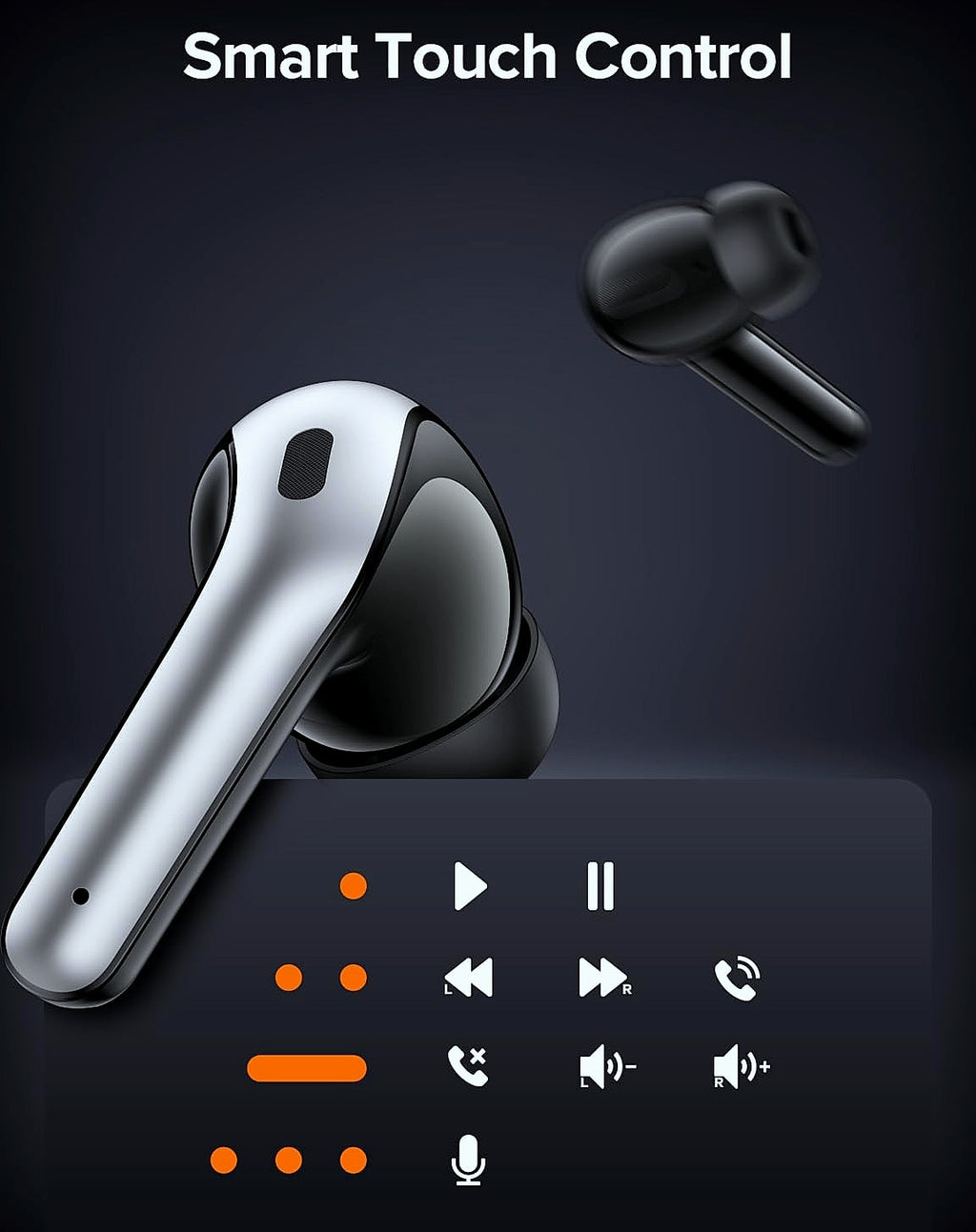 TAGRY Bluetooth Earbuds 60H Playback Wireless Charging IPX5