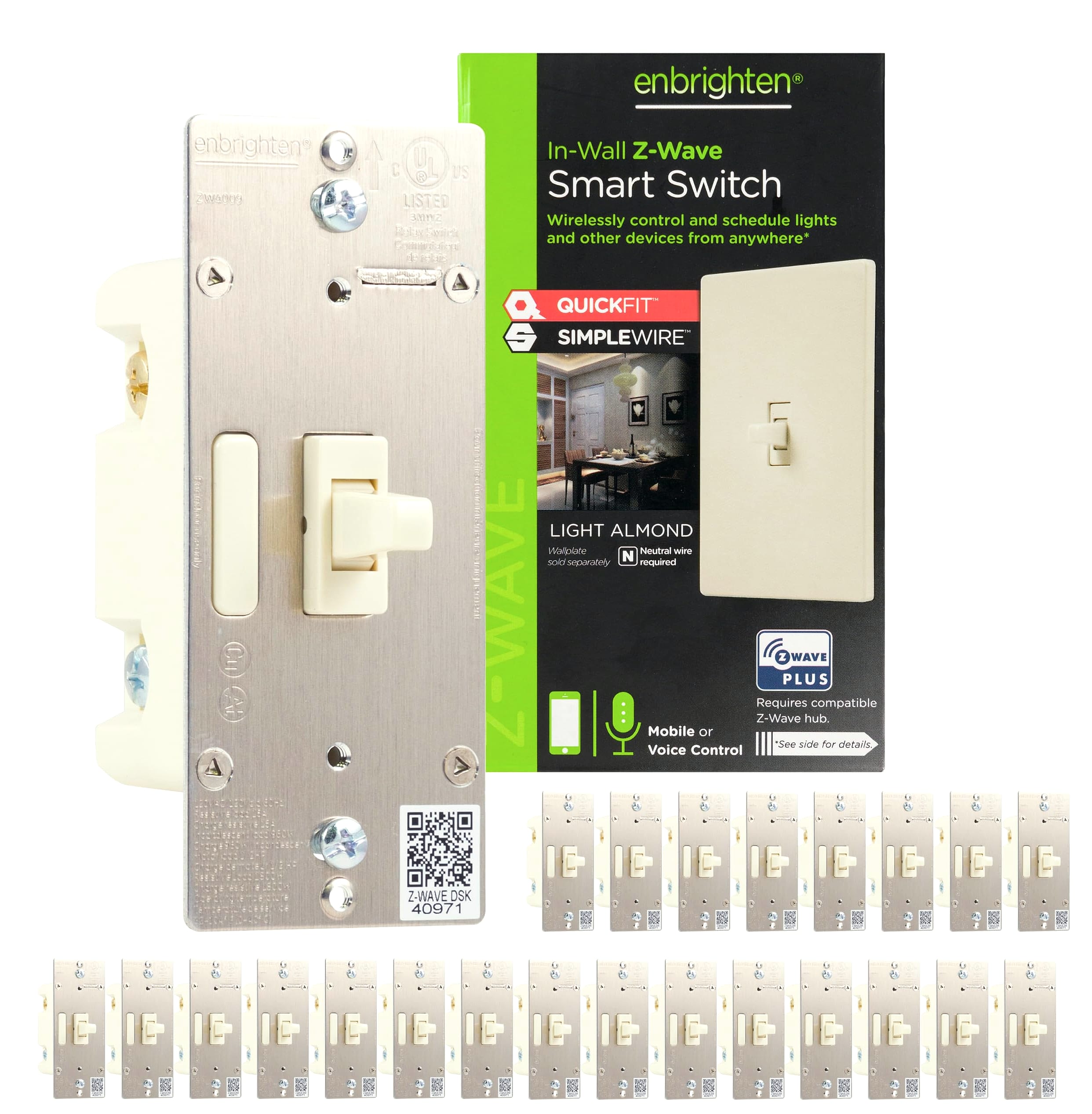 Enbrighten Z-Wave Plus Smart Light Switch 3-Way Ready 2 Pack