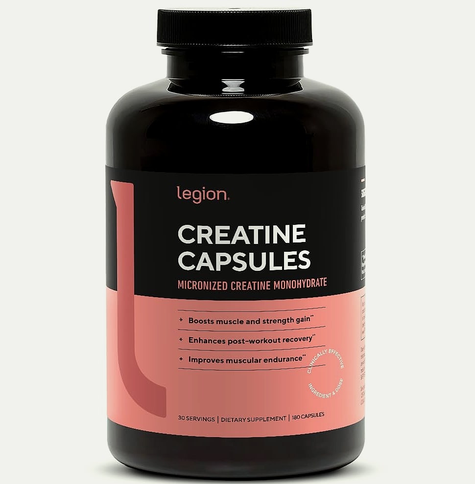 LEGION Micronized Creatine Monohydrate Powder, 100 Servings