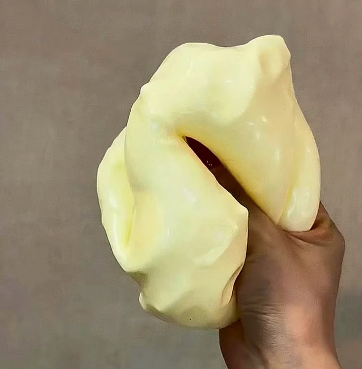 Jumbo Cheese Cube Stress Ball Shapeable Fidget Toy