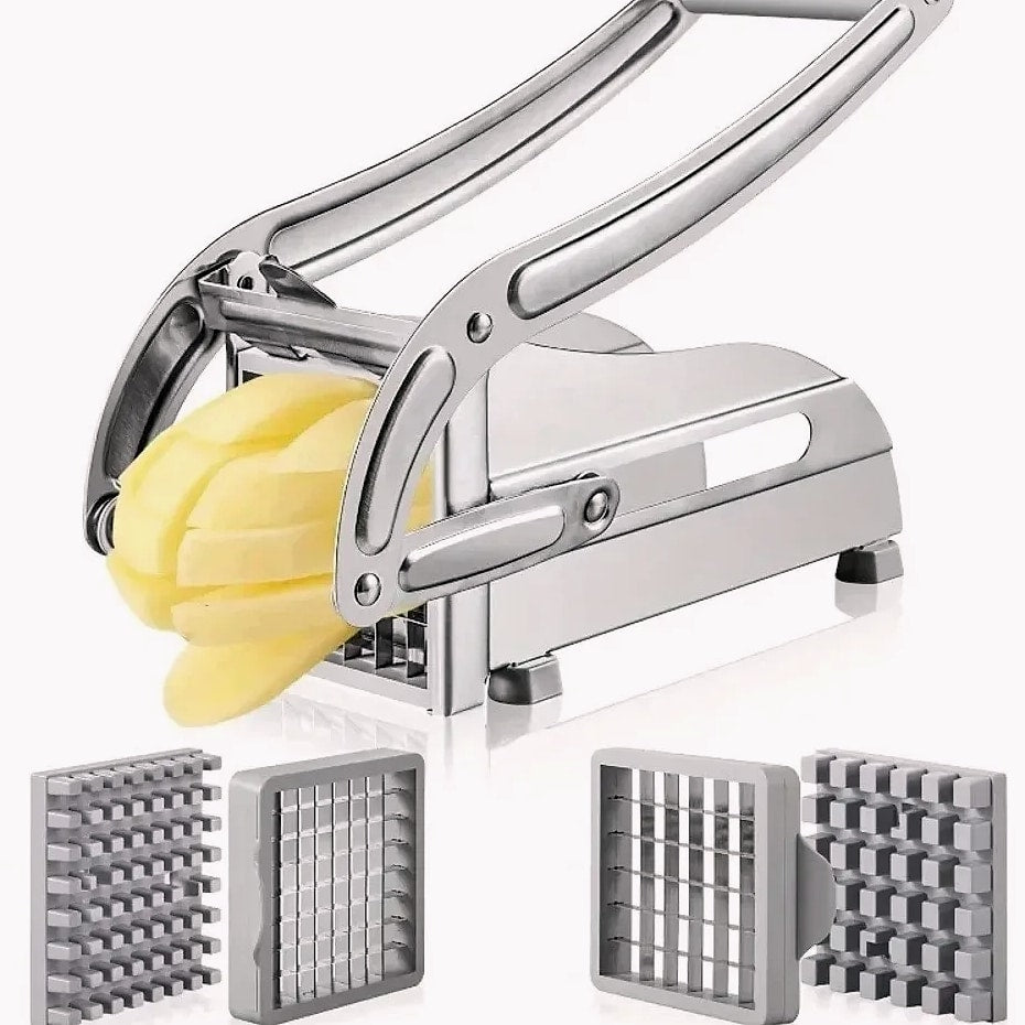Stainless Steel Manual Vegetable Slicer with Square Blade