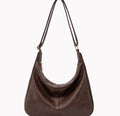 NIUEIMEE ZHOU Hobo Bag Foldable Vegan Leather Shoulder Handbag
