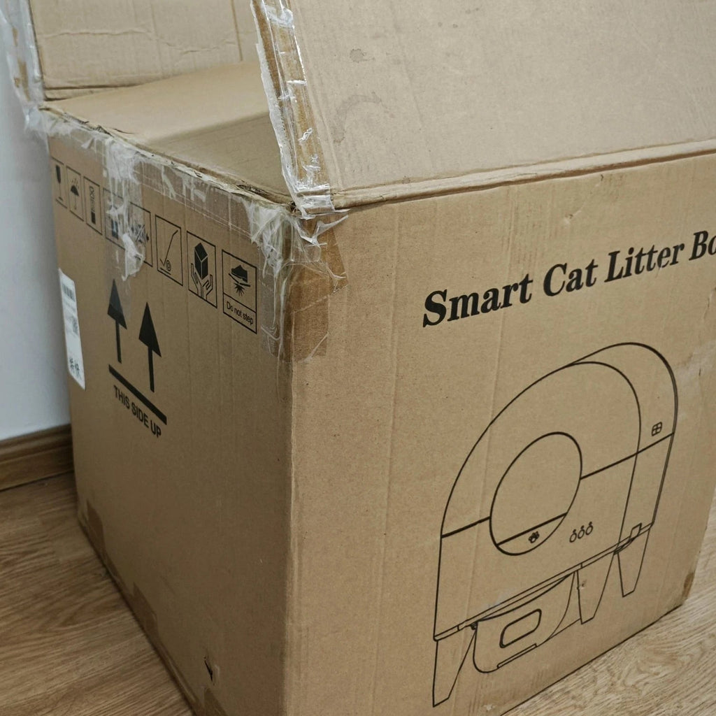 Used 95L Automatic Cat Litter Box, APP Control, Odor Control, Safety Sensor