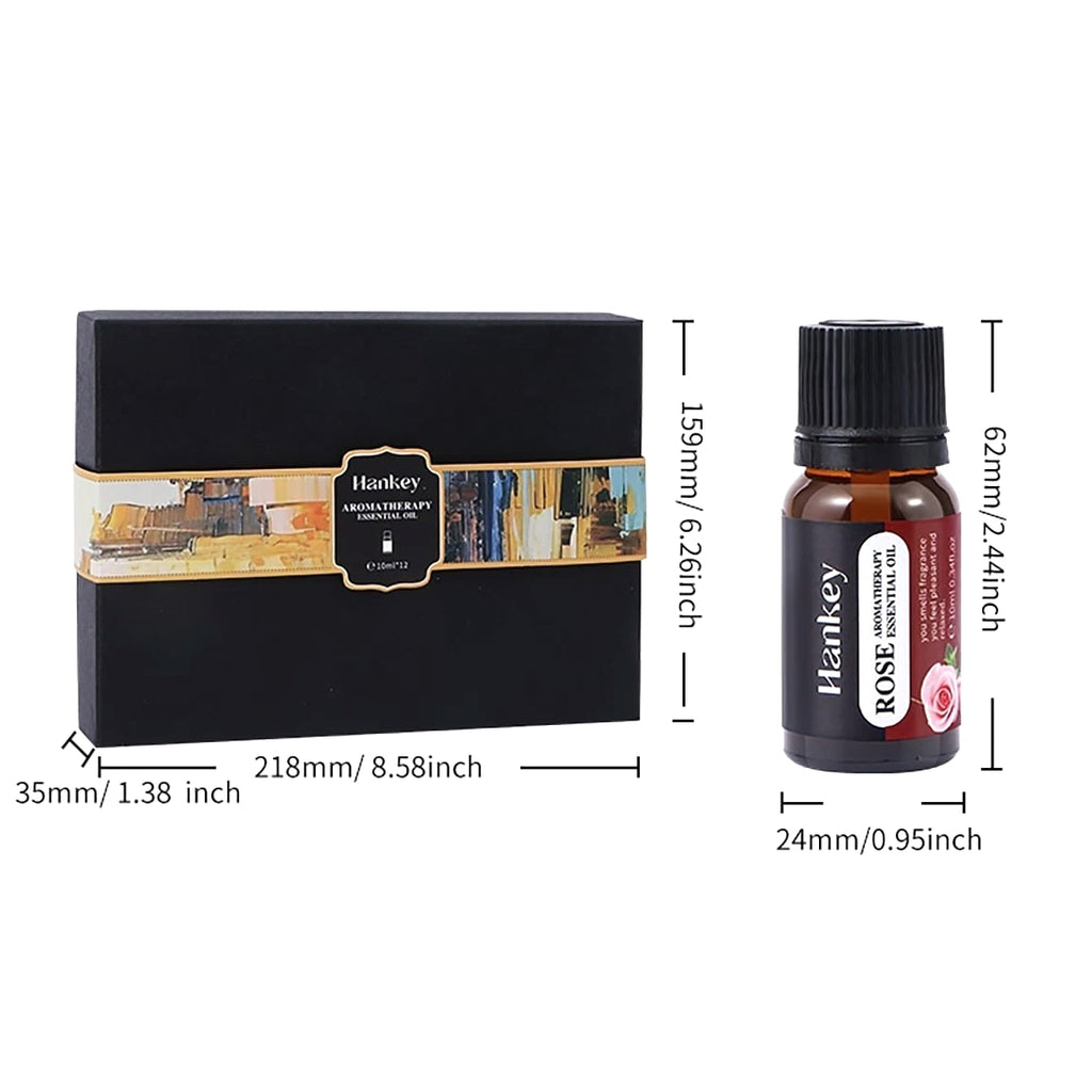 Pure Essential Oil Set: 12x10ml Oils for Diffusers, Candle, Soap Making