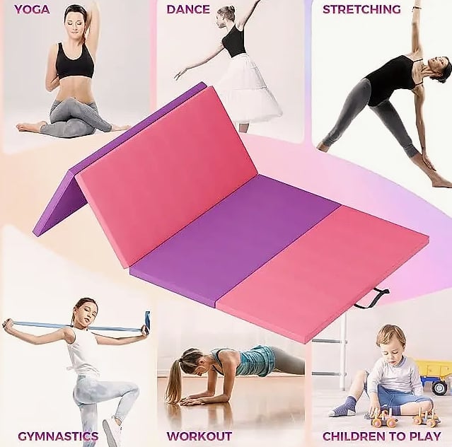 HiMISS Folding Tumbling Mat Four Panel Floor Cushion
