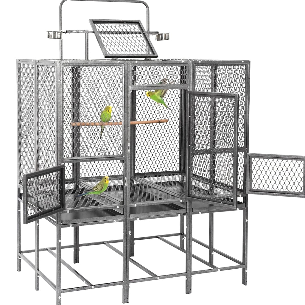 65" Heavy Duty Birdcage Aviary Large for Parakeet Macaw Parrot Budgies Lovebirds
