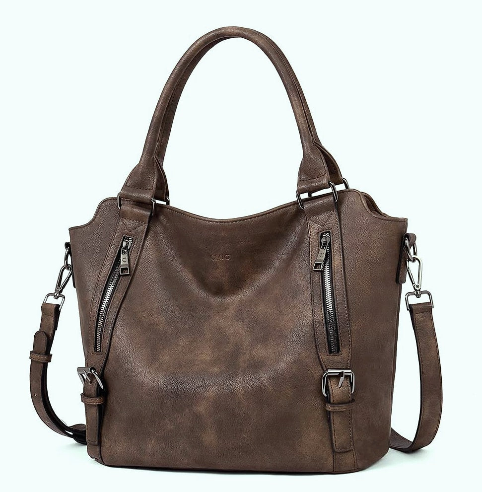CLUCI Large Hobo Bag with Multiple Pockets Water Repellent