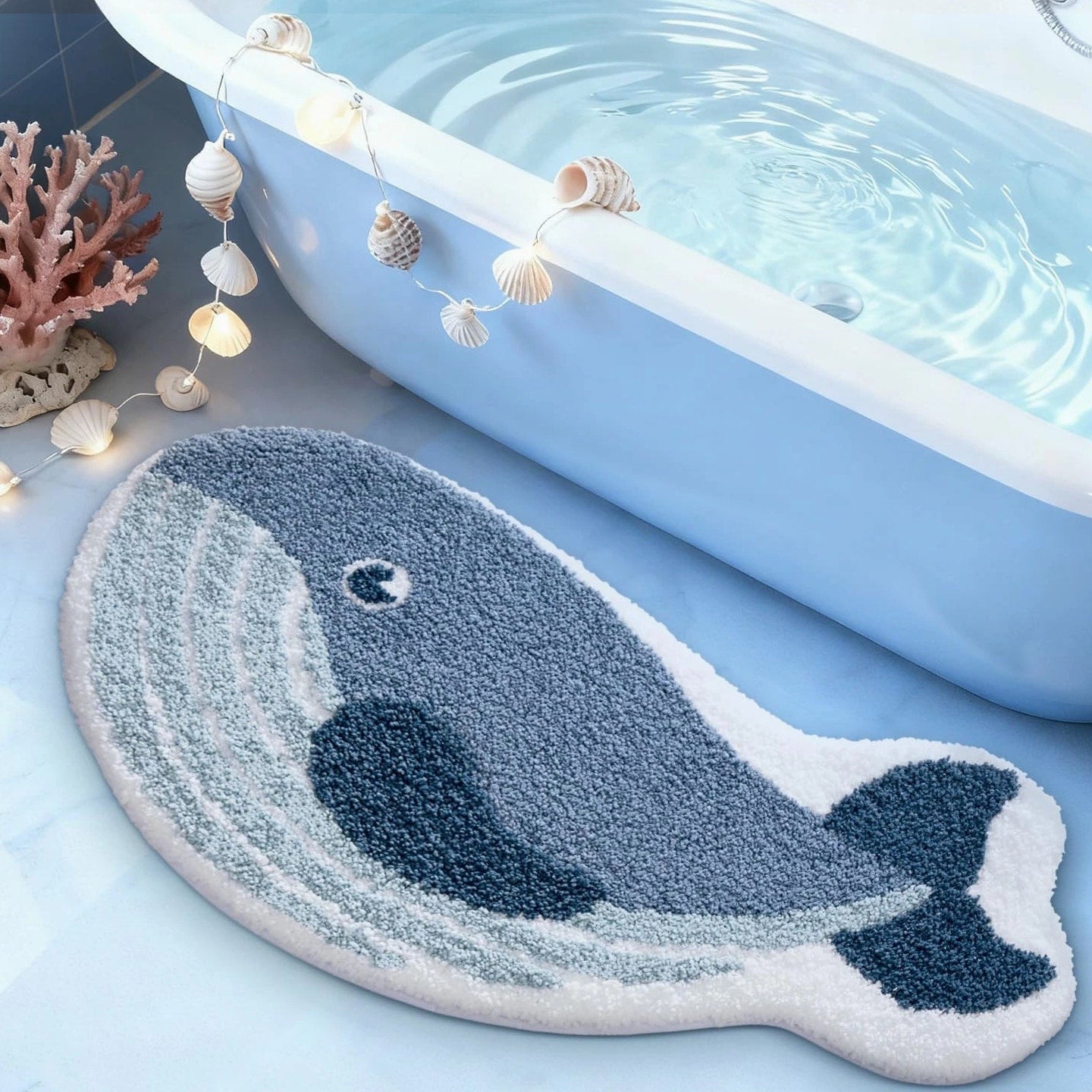Cute Animal Bathroom Rugs - Plush Absorbent Bath Mats, Non-Slip...