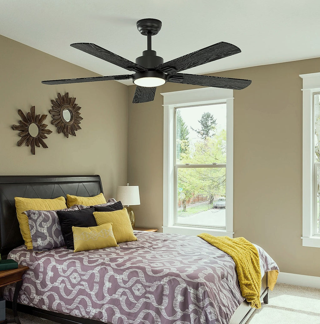 HOMEYBUFF 52 Inch Ceiling Fan with LED Light and Remote