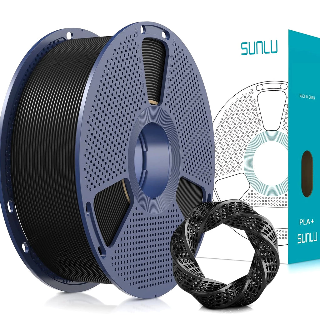 PLA Plus Filament 1.75mm Black 1KG, Neatly Wound 3D Printer Filament 1.75mm