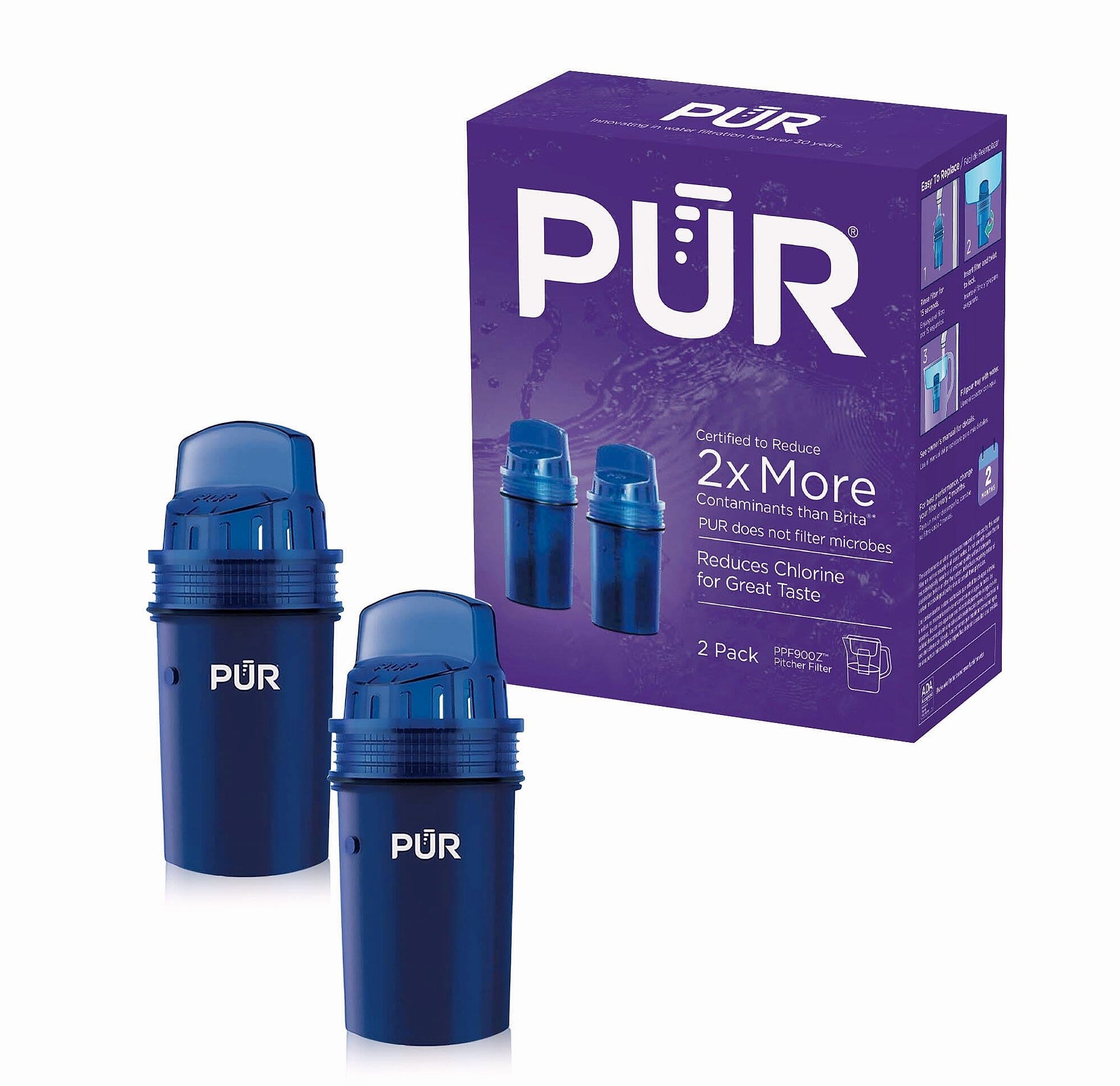 PUR PPF900Z4 Water Pitcher Filter Replacement 4-Pack
