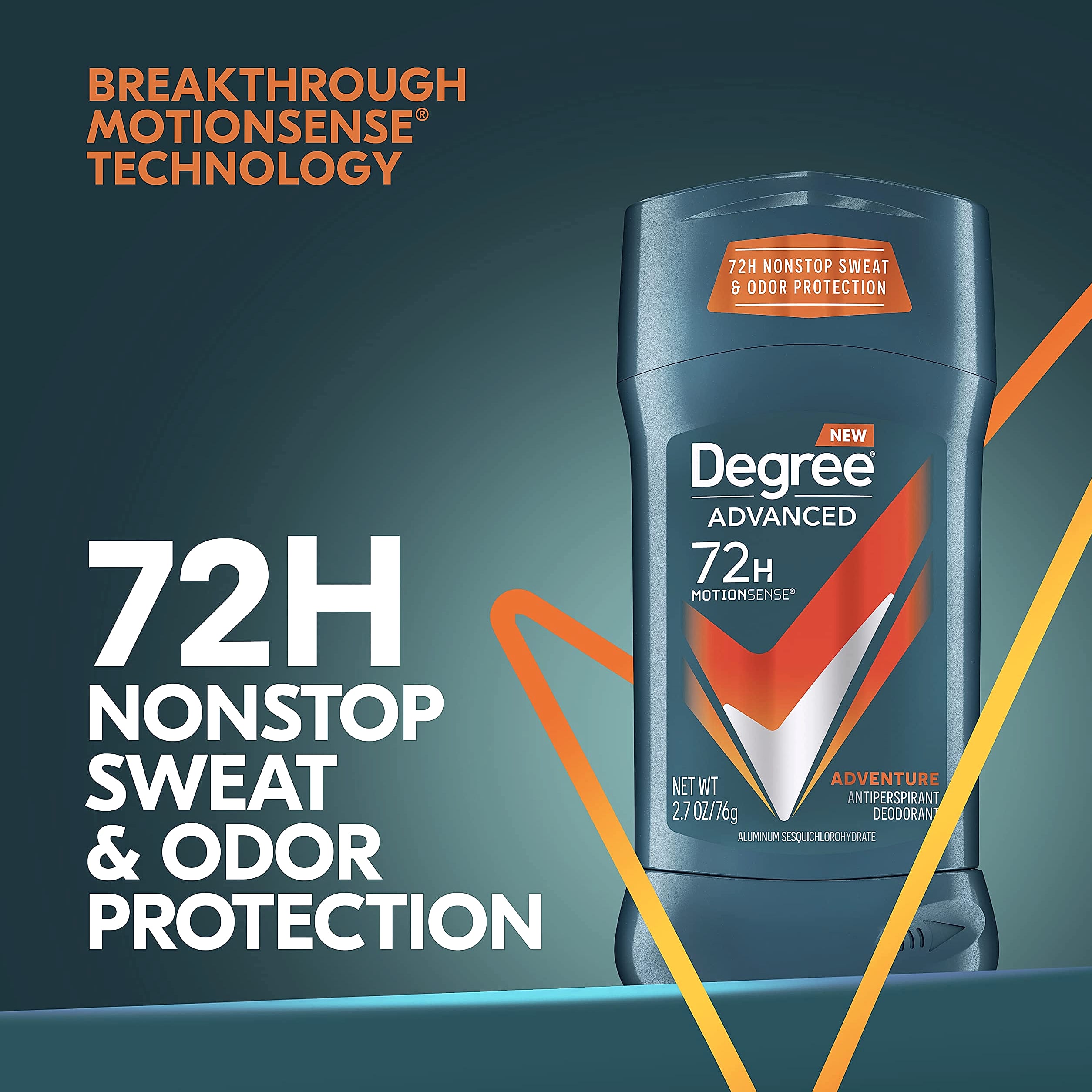 Degree Men Adventure Antiperspirant Deodorant, 2.7 oz, 4 Pack