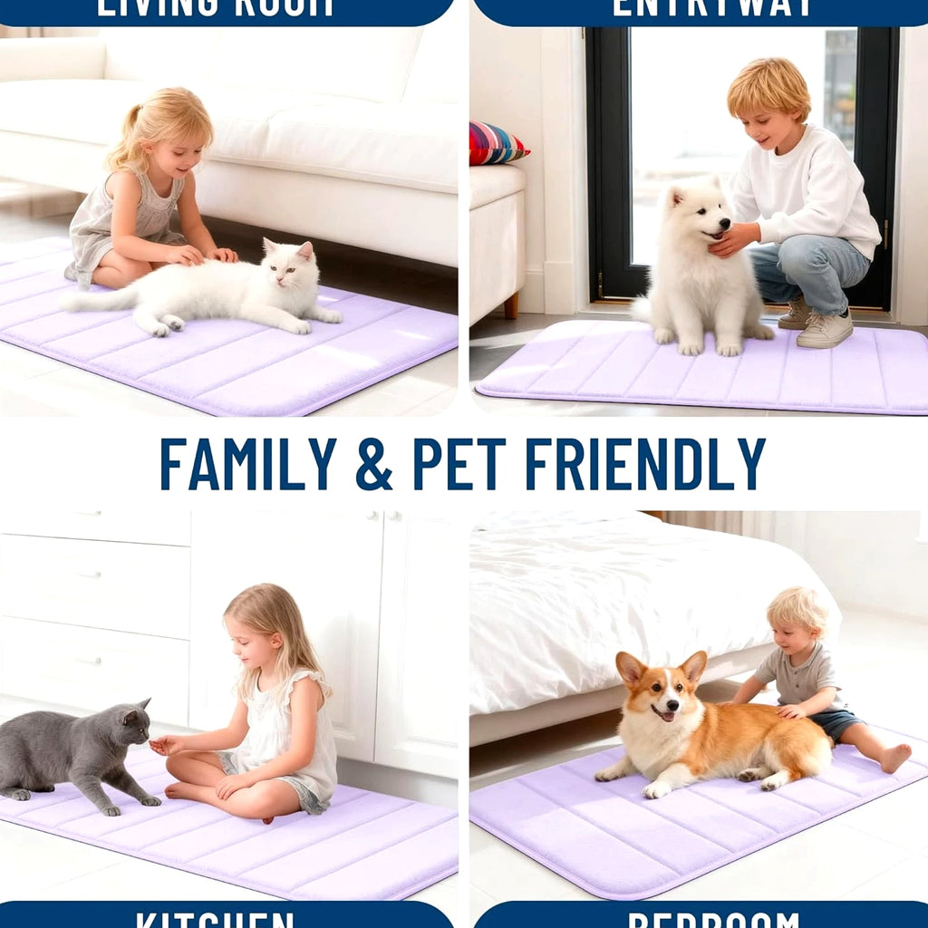 Memory Foam Bath Mat 30X20, Super Soft Absorbent Bathroom Rugs, Quick Dry, Machi