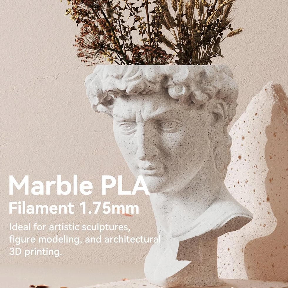 JAYO 1.1KG High Speed Marble 3D Printer Filament PLA 1.75MM with Spool
