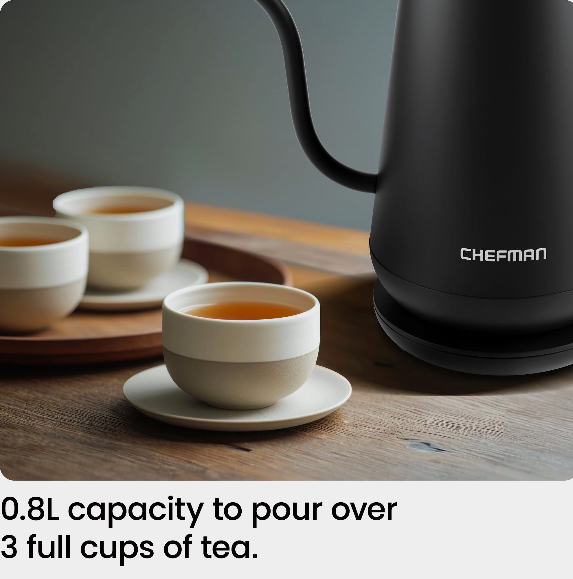 Chefman Gooseneck Electric Kettle 1000W Pour Over Coffee